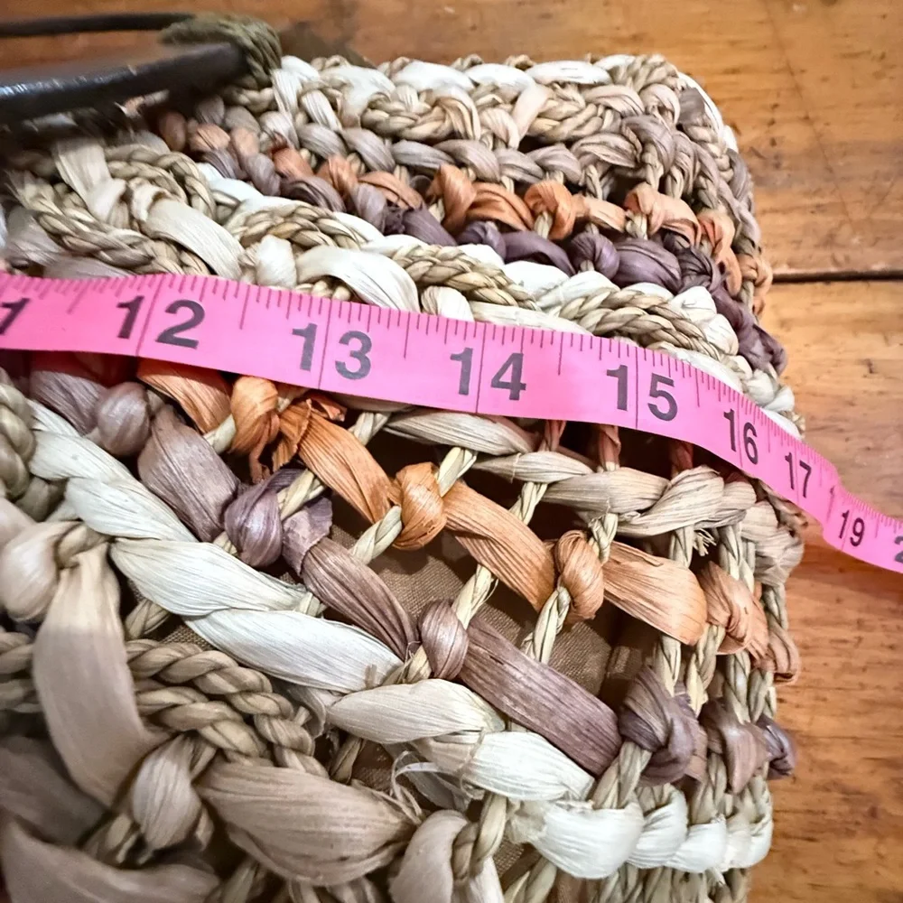 Cappelli Straw Bag by Straworld Beach Summer Wood Handles